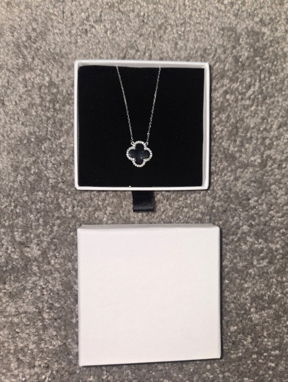 Black Clover Pendant Necklace NIB